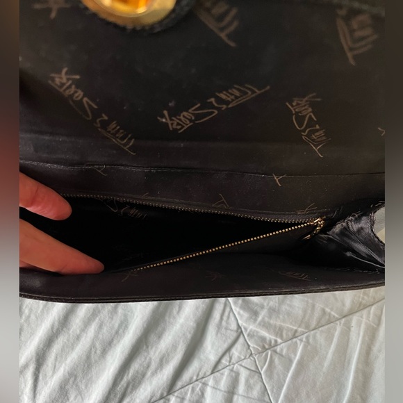 Vintage Ruth Saltz Black and Gold Handbag/Clutch - Picture 6 of 10